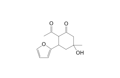 2-Acetyl-3-(2-furyl)-5-hydroxy-5-methyl-cyclohexanone