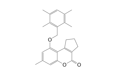 cyclopenta[c][1]benzopyran-4(1H)-one, 2,3-dihydro-7-methyl-9-[(2,3,5,6-tetramethylphenyl)methoxy]-