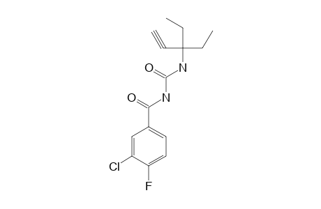 1-(3-chloro-4-fluorobenzoyl)-3-(1,1-diethyl-2-propynyl)urea