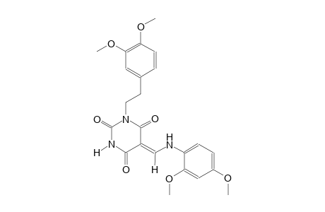 (5Z)-5-[(2,4-dimethoxyanilino)methylene]-1-[2-(3,4-dimethoxyphenyl)ethyl]-2,4,6(1H,3H,5H)-pyrimidinetrione