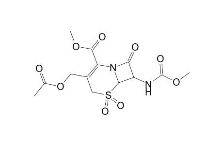 Methyl 3-[(acetyloxy)methyl]-7-[(methoxycarbonyl)amino]-8-oxo-5-thia-1-azabicyclo[4.2.0]oct-2-ene-2-carboxylate 5,5-dioxide