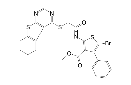 3-thiophenecarboxylic acid, 5-bromo-4-phenyl-2-[[[(5,6,7,8-tetrahydrobenzo[4,5]thieno[2,3-d]pyrimidin-4-yl)thio]acetyl]amino]-, methyl ester