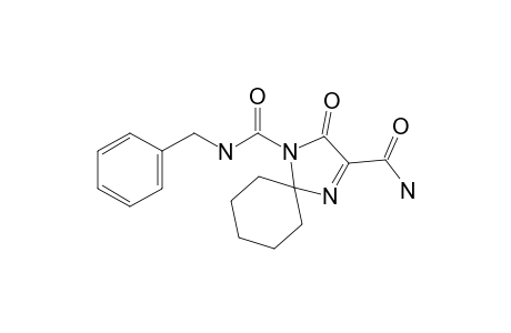 4-[(N-Benzyl)carbamoyl]-2-carbamoyl-1,4-diazaspiro[4.5]dec-1-en-3-one