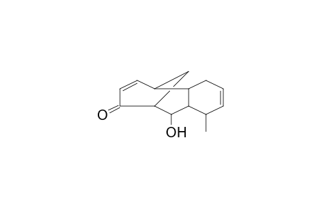 Tricyclo[7.3.1.0(3,8)]trideca-5,10-dien-12-one, 2-hydroxy-4-methyl-