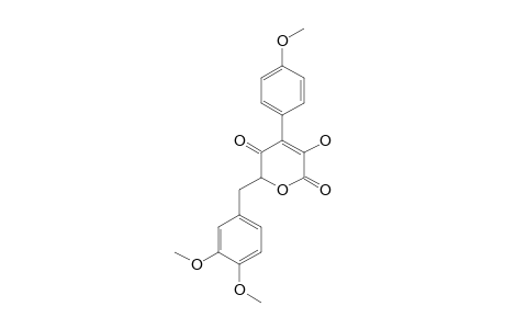 6-(3',4'-DIMETHOXYPHENYL)-METHYL-3-HYDROXY-4-(4''-METHOXYPHENYL)-2H-PYRAN-2,5(6H)-DIONE