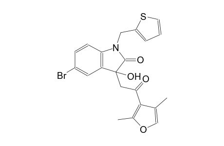 2H-indol-2-one, 5-bromo-3-[2-(2,4-dimethyl-3-furanyl)-2-oxoethyl]-1,3-dihydro-3-hydroxy-1-(2-thienylmethyl)-