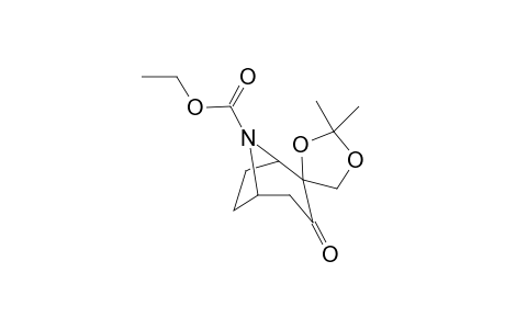 (1R*,2R*,5S*)-(+-)-8-(Ethoxycarbonyl)-3-oxo-8-azabicyclo[3.2.1]octane-2-spiro-5'-2',2'-dimethyl[1,3]oxazolidine