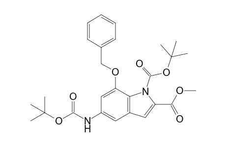 1-O-tert-butyl 2-O-methyl 5-[(2-methylpropan-2-yl)oxycarbonylamino]-7-phenylmethoxyindole-1,2-dicarboxylate