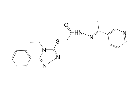 acetic acid, [(4-ethyl-5-phenyl-4H-1,2,4-triazol-3-yl)thio]-, 2-[(E)-1-(3-pyridinyl)ethylidene]hydrazide