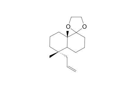Spiro[1,3-dioxolane-2,1'(2'H)-naphthalene], octahydro-5',8'a-dimethyl-5'-(2-propenyl)-, (4'a.alpha.,5'.alpha.,8'a.beta.)-(.+-.)-