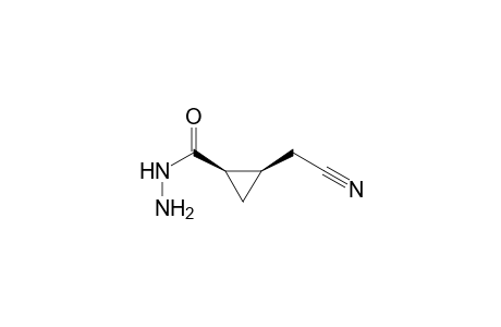 Cyclopropanecarboxylic acid, 2-(cyanomethyl)-, hydrazide, cis-