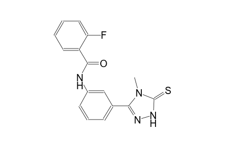 2-fluoro-N-[3-(4-methyl-5-thioxo-4,5-dihydro-1H-1,2,4-triazol-3-yl)phenyl]benzamide
