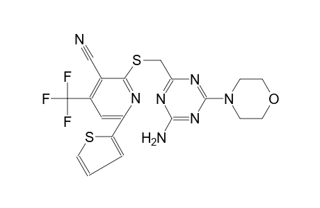 2-[(4-amino-6-morpholin-4-yl-1,3,5-triazin-2-yl)methylsulfanyl]-6-thiophen-2-yl-4-(trifluoromethyl)pyridine-3-carbonitrile