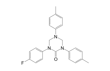 1-(4-fluorophenyl)-3,5-bis(4-methylphenyl)-1,3,5-triazinan-2-one