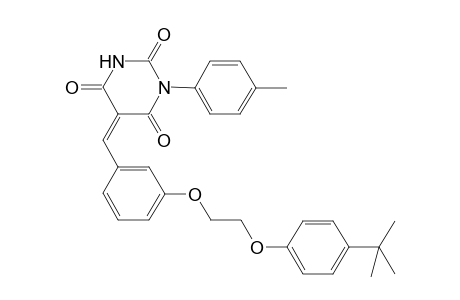 (5Z)-5-[3-[2-(4-tert-butylphenoxy)ethoxy]benzylidene]-1-(p-tolyl)barbituric acid