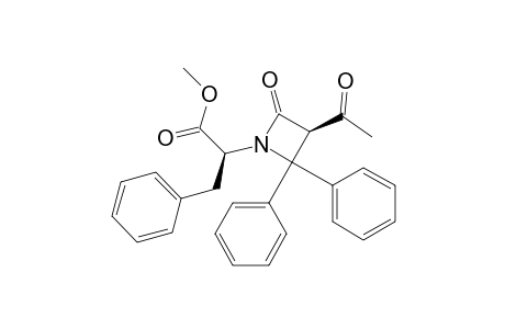 (3R)-3-acetyl-1-[(1S)-1-methoxycarbonyl-2-phenylethyl]-4,4-diphenylazetidin-2-one