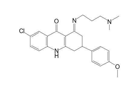 (1E)-7-Chloro-1-([(E)-3-(dimethylamino)propyl]imino)-3-(4-methoxyphenyl)-1,3,4,10-tetrahydro-9(2H)-acridinone