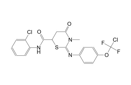 2-({4-[chloro(difluoro)methoxy]phenyl}imino)-N-(2-chlorophenyl)-3-methyl-4-oxo-1,3-thiazinane-6-carboxamide