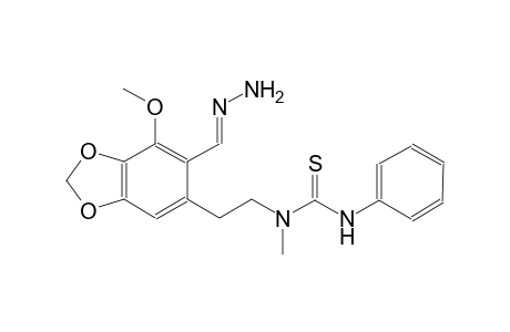 N-(2-{6-[(E)-hydrazonomethyl]-7-methoxy-1,3-benzodioxol-5-yl}ethyl)-N-methyl-N'-phenylthiourea