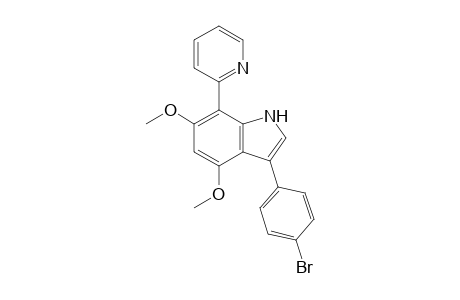 4,6-Dimethoxy-3-(4"-bromophenyl)-7-(2'-pyridyl)indole