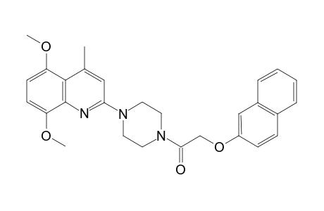 Quinoline, 5,8-dimethoxy-4-methyl-2-[4-[2-(2-naphthalenyloxy)acetyl]-1-piperazinyl]-