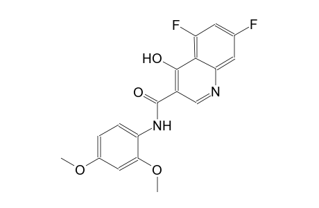 3-quinolinecarboxamide, N-(2,4-dimethoxyphenyl)-5,7-difluoro-4-hydroxy-