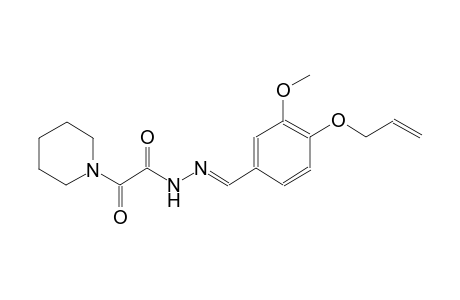 1-piperidineacetic acid, alpha-oxo-, 2-[(E)-[3-methoxy-4-(2-propenyloxy)phenyl]methylidene]hydrazide