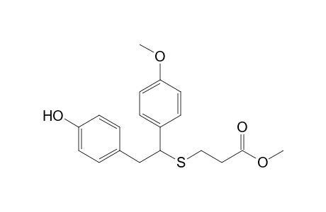 3-[[2-(4-hydroxyphenyl)-1-(4-methoxyphenyl)ethyl]thio]propanoic acid methyl ester