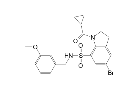 1H-indole-7-sulfonamide, 5-bromo-1-(cyclopropylcarbonyl)-2,3-dihydro-N-[(3-methoxyphenyl)methyl]-