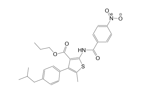 propyl 4-(4-isobutylphenyl)-5-methyl-2-[(4-nitrobenzoyl)amino]-3-thiophenecarboxylate