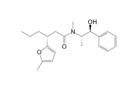 (+)-(3R,1'S,2'S)-N-(1'-Hydroxy-1'-phenylpropan-2'-yl)-N-methyl-3-(5-methylfuran-2-yl)hexanamide