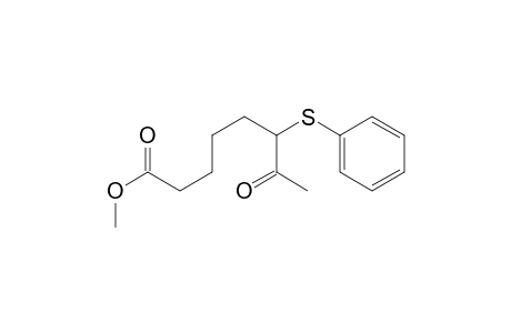 Octanoic acid, 7-oxo-6-(phenylthio)-, methyl ester