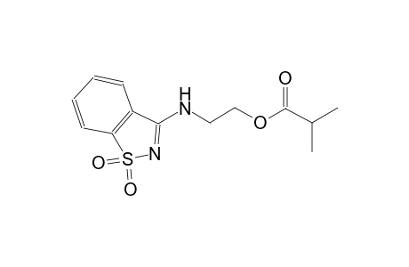 2-[(1,1-dioxido-1,2-benzisothiazol-3-yl)amino]ethyl 2-methylpropanoate