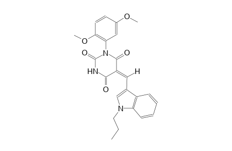 (5E)-1-(2,5-dimethoxyphenyl)-5-[(1-propyl-1H-indol-3-yl)methylene]-2,4,6(1H,3H,5H)-pyrimidinetrione