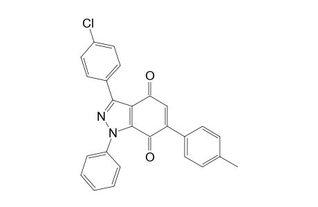 3-(4-Chlorophenyl)-1-phenyl-6-(p-tolyl)indazole-4,7-dione