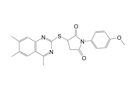 1-(4-methoxyphenyl)-3-[(4,6,7-trimethyl-2-quinazolinyl)sulfanyl]-2,5-pyrrolidinedione