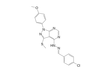 4-[2-(4-Chlorobenzylidene)hydrazinyl]-1-(4-methoxyphenyl)-3-(methylsulfanyl)-1H-pyrazolo[3,4-d]pyrimidine
