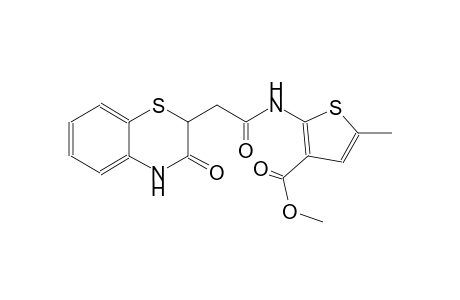 3-thiophenecarboxylic acid, 2-[[(3,4-dihydro-3-oxo-2H-1,4-benzothiazin-2-yl)acetyl]amino]-5-methyl-, methyl ester