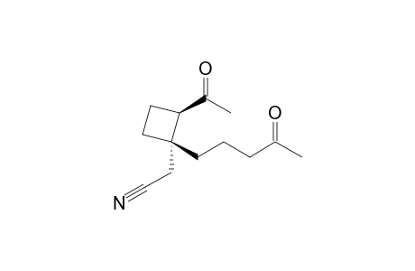 2-[(1S,2R)-2-acetyl-1-(4-ketopentyl)cyclobutyl]acetonitrile