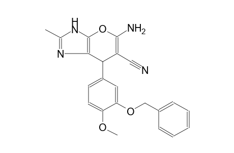 5-amino-7-[3-(benzyloxy)-4-methoxyphenyl]-2-methyl-3,7-dihydropyrano[2,3-d]imidazole-6-carbonitrile