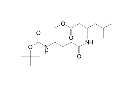Methyl 3-[(t-butoxy)carbonylamino]butanoylamino-5-methylhexanoate