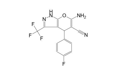 6-amino-4-(4-fluorophenyl)-3-(trifluoromethyl)-1,4-dihydropyrano[2,3-c]pyrazole-5-carbonitrile