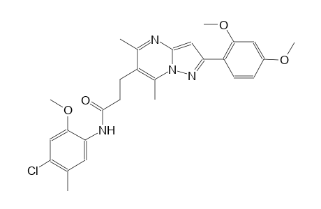 pyrazolo[1,5-a]pyrimidine-6-propanamide, N-(4-chloro-2-methoxy-5-methylphenyl)-2-(2,4-dimethoxyphenyl)-5,7-dimethyl-