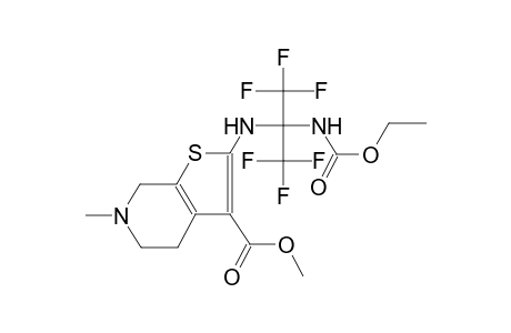 thieno[2,3-c]pyridine-3-carboxylic acid, 2-[[1-[(ethoxycarbonyl)amino]-2,2,2-trifluoro-1-(trifluoromethyl)ethyl]amino]-4,5,6,7-tetrahydro-6-methyl-,