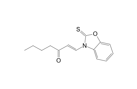 (E)-1-(2-sulfanylidene-1,3-benzoxazol-3-yl)-1-hepten-3-one