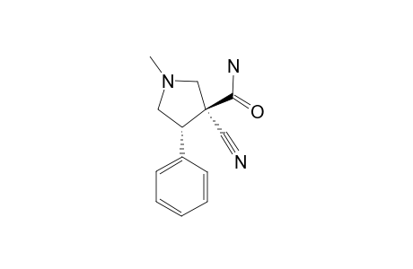 (+/-)-(3R,4R)-3-CYANO-1-METHYL-4-PHENYL-PYRROLIDINE-3-CARBOXAMIDE
