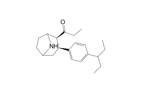 3.beta.-[4-(1-Ethylpropyl)phenyl]-2.beta.-propanoyl-8-azabicyclo[3.2.1]octane