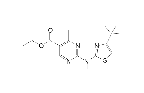 2-[(4-tert-butyl-2-thiazolyl)amino]-4-methyl-5-pyrimidinecarboxylic acid, ethyl ester