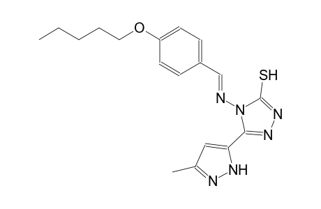 5-(3-methyl-1H-pyrazol-5-yl)-4-({(E)-[4-(pentyloxy)phenyl]methylidene}amino)-4H-1,2,4-triazole-3-thiol