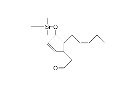 1-(T-Butyl-dimethyl-silyloxy)-4-formylmethyl-5-(pent-2-enyl)-cyclopent-2-ene